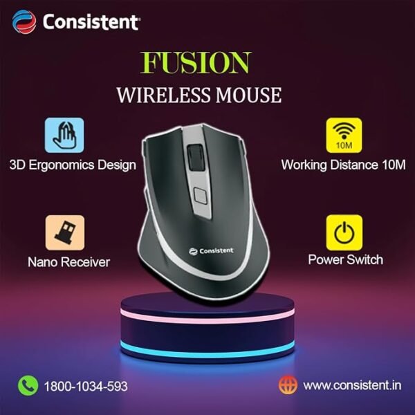 CONSISTENT WIRELESS GAMING MOUSE FUSION