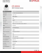 CP PLUS 3MP 4G DOME CAMERA, 4MM LENS, BUILT-IN MIC & SPEAKER - Image 4