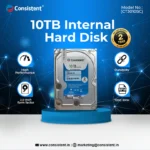 Consistent 10TB SATA Internal Hard Drive, 3.5 Inch, High Performance Desktop HDD