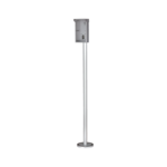 2-Module Vertical Floor-Mount Intercom Pillar with Rain Cover (Silver)