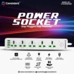 Consistent POWER SOCKET EXTENSION With 3USB+1PD 5m
